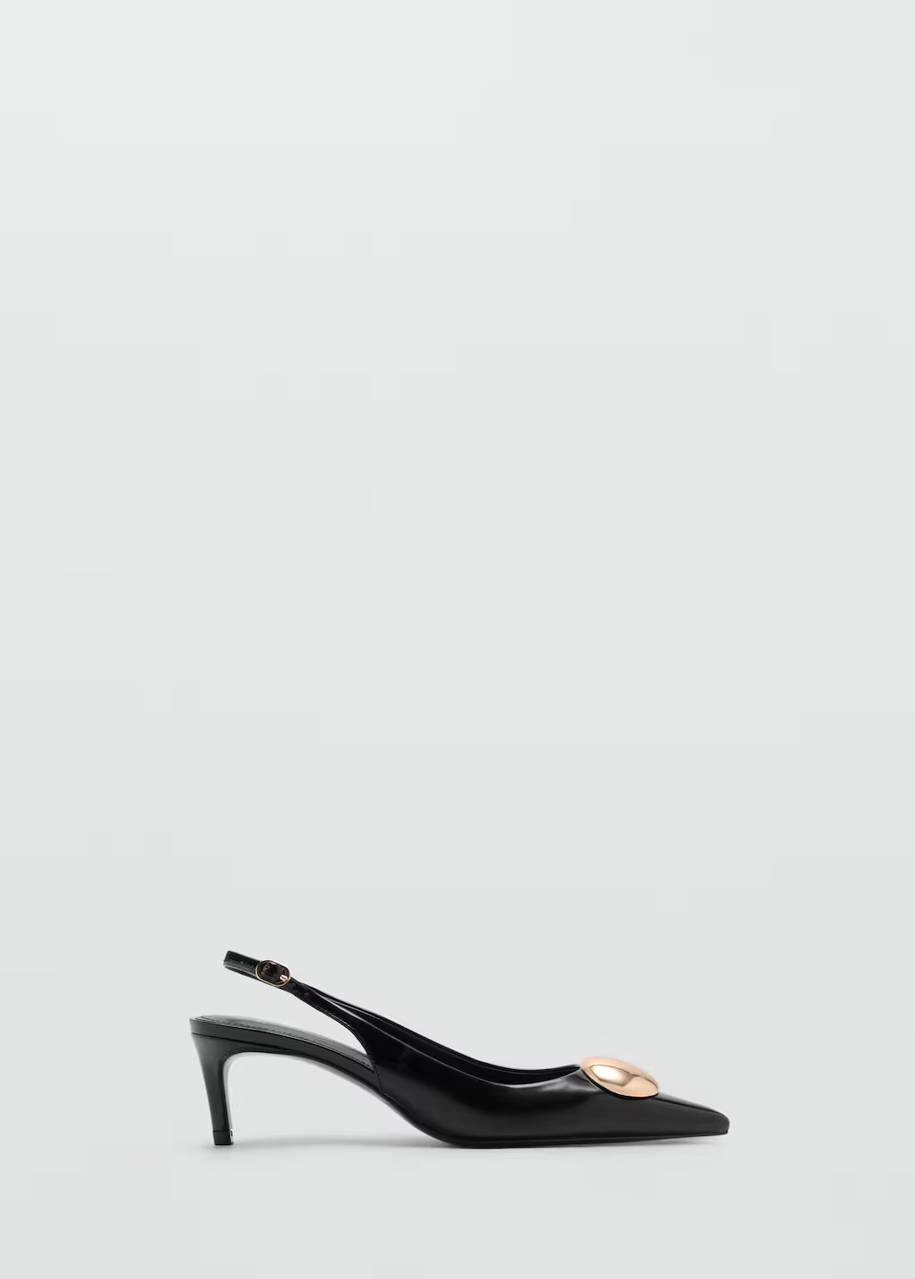 Kitten-heel shoes with metallic decoration - Women | MANGO United Kingdom | MANGO (UK)