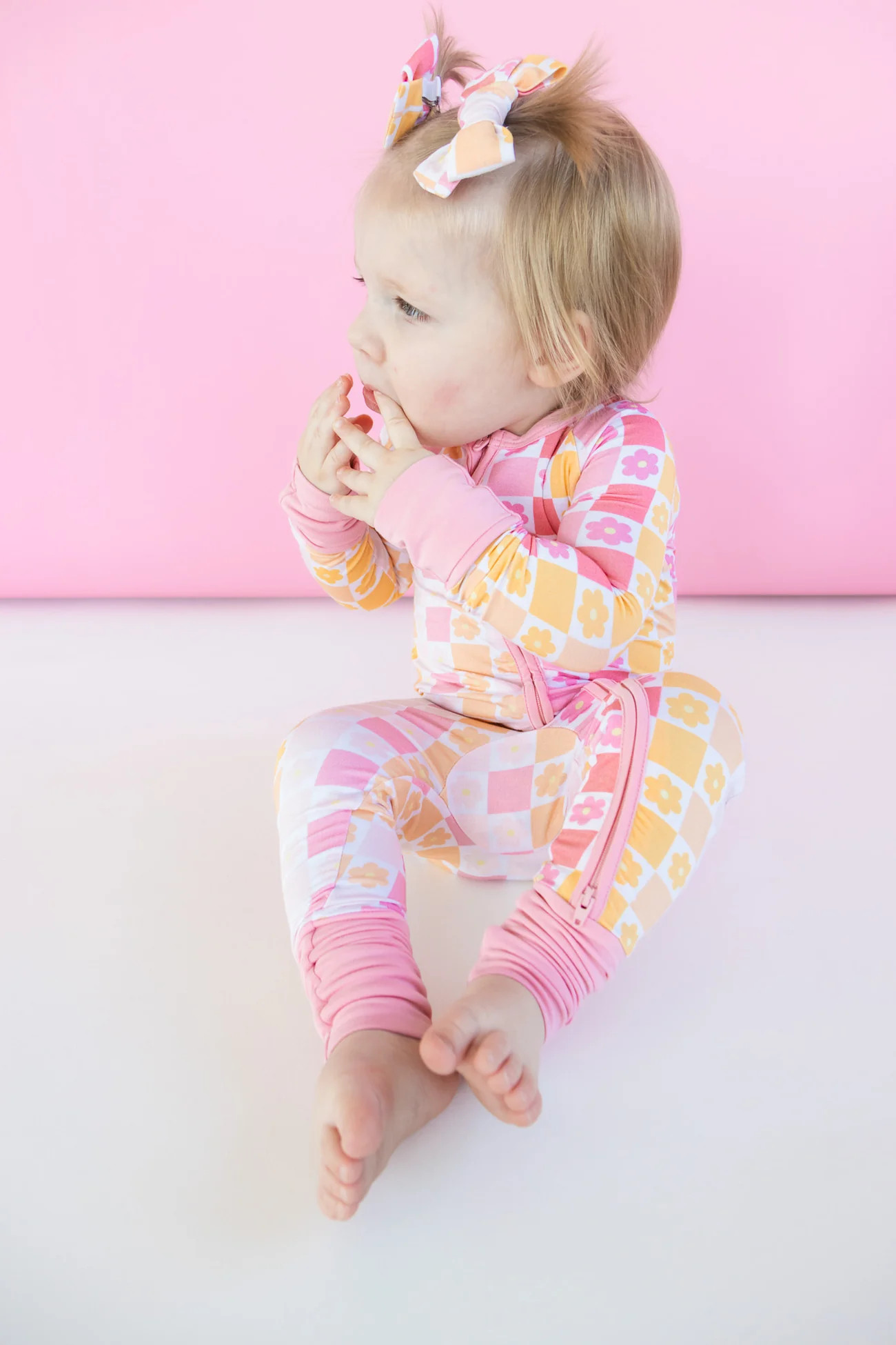 SUMMER SUNSET CHECKERS DREAM ROMPER | Dream Big Little Co.