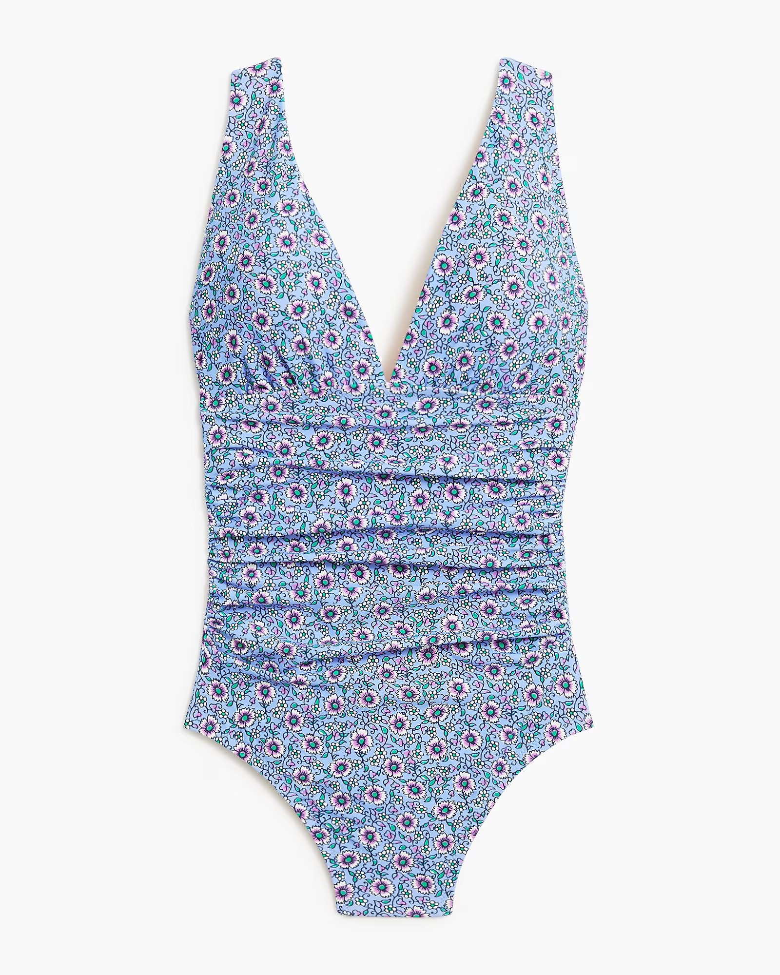 Ruched plunge one-piece swimsuit | J.Crew Factory