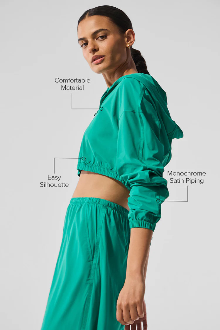 Cropped Breezy Full-Zip Hoodie | Alo Yoga (US)