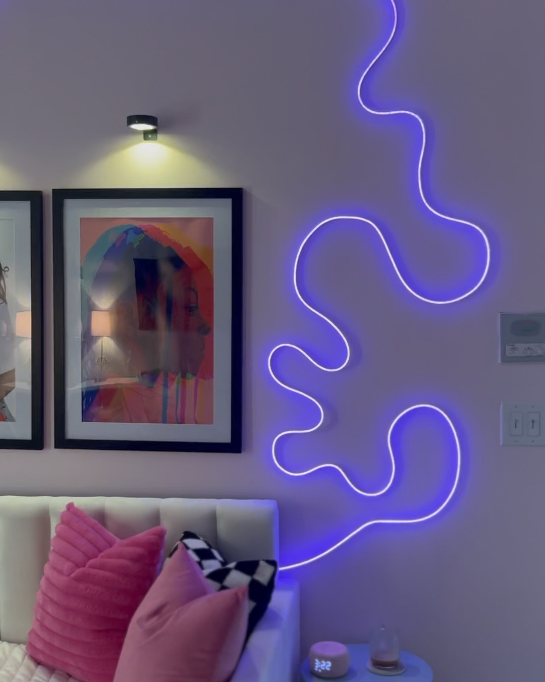 These neon rope lights add the perfect amount of light to a room and can be molded into any shape you want! #Amazon #AmazonHome #LEDLights #RopeLights #NeonLights