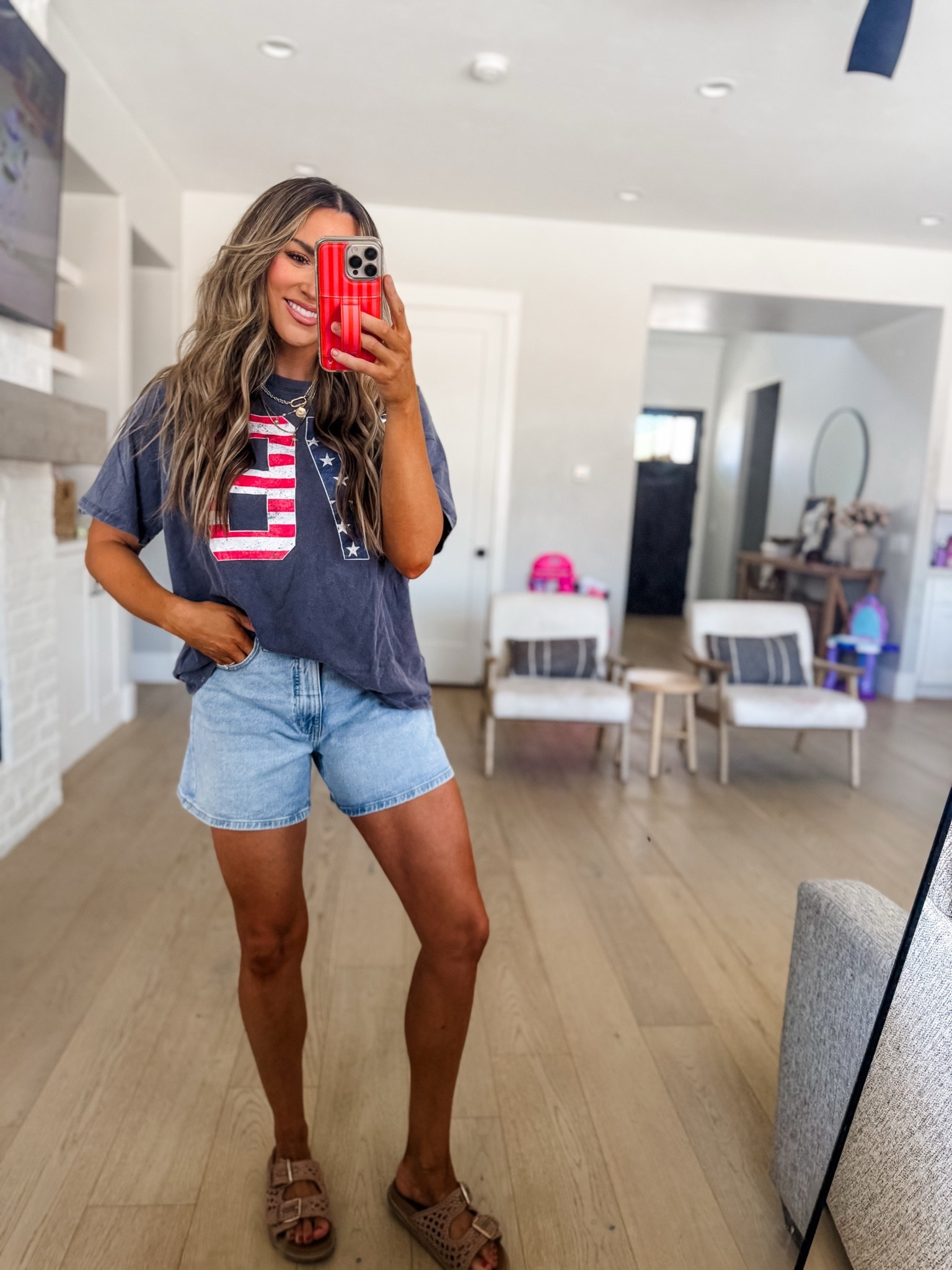 Memorial Day outfit 
Tee is only $9 wearing a large

#LTKOver40 #LTKSeasonal #LTKSaleAlert