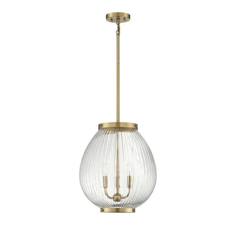 Savoy House 7-171-3-322 Welles 3 Light Pendant Light in Warm Barss (16" W x 19"H) - Walmart.com | Walmart (US)