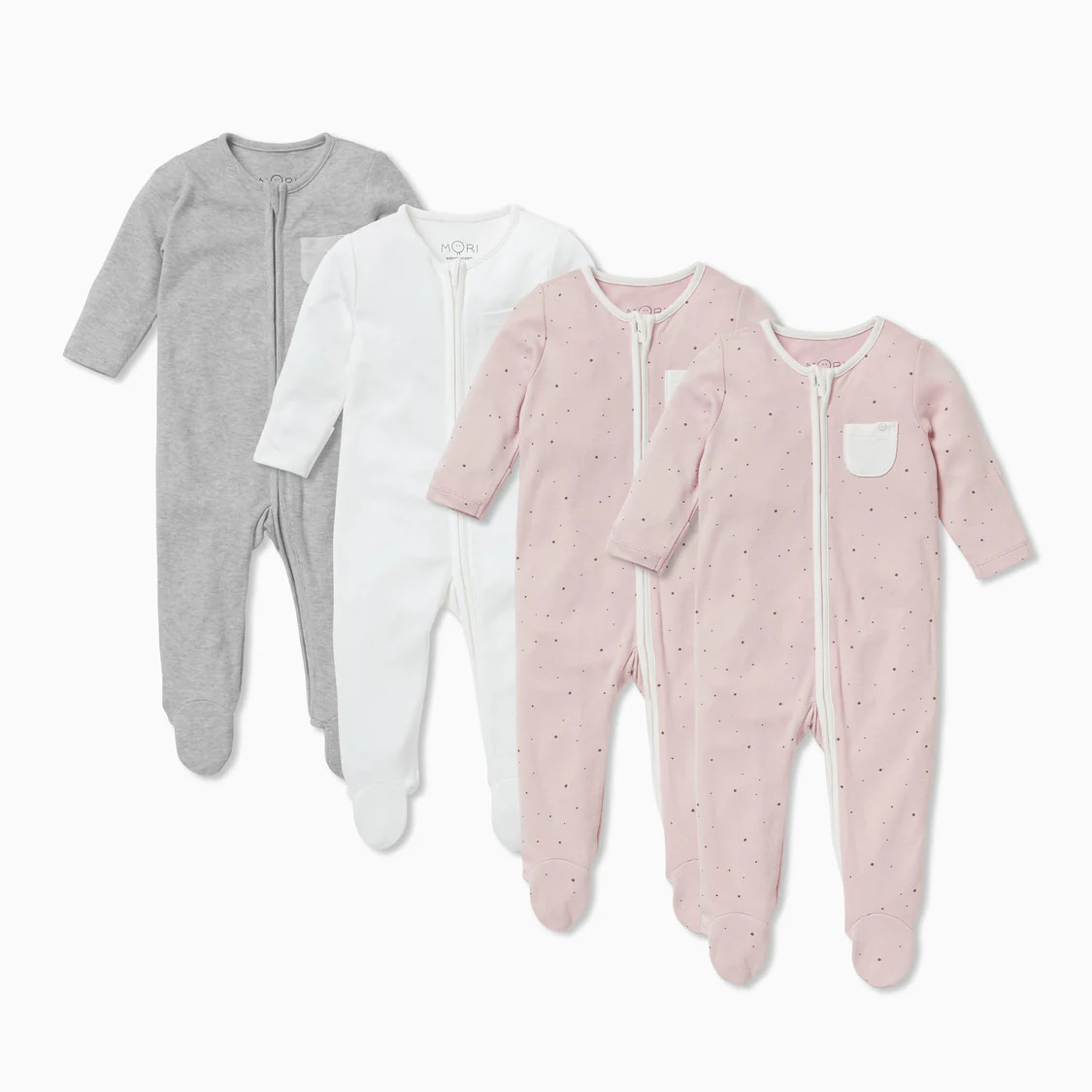 Clever Zip Sleepsuit 4 Pack | Baby Mori