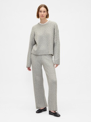 CashSoft Cable-Knit Sweater Pants | Gap (CA)