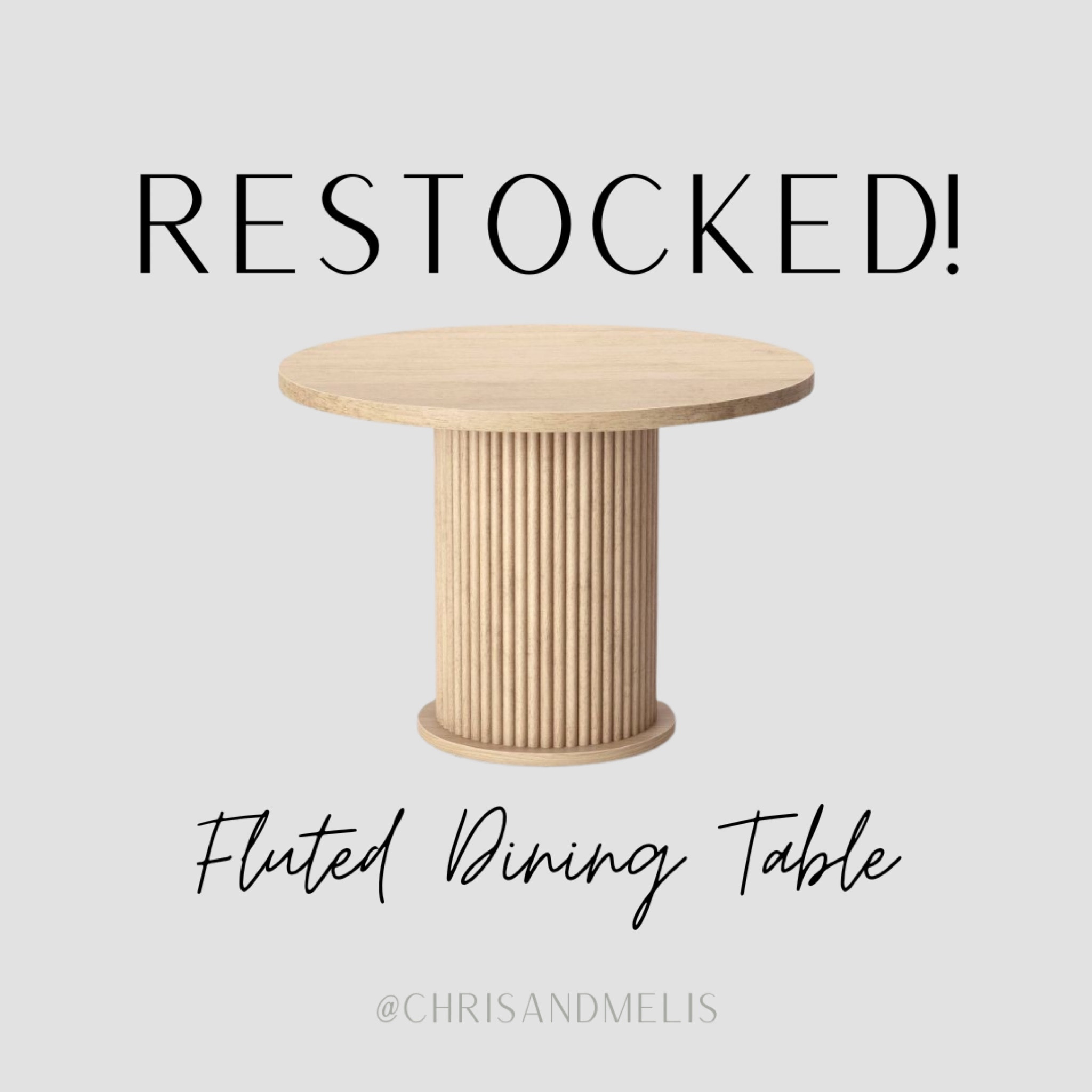The popular Fluted Dining Table is back in stock at Target!!

Dining room, dining table, dining room design, dining room inspiration, target find, in stock alert, designer looks for less, home decor on a budget. 


#LTKFind #LTKhome