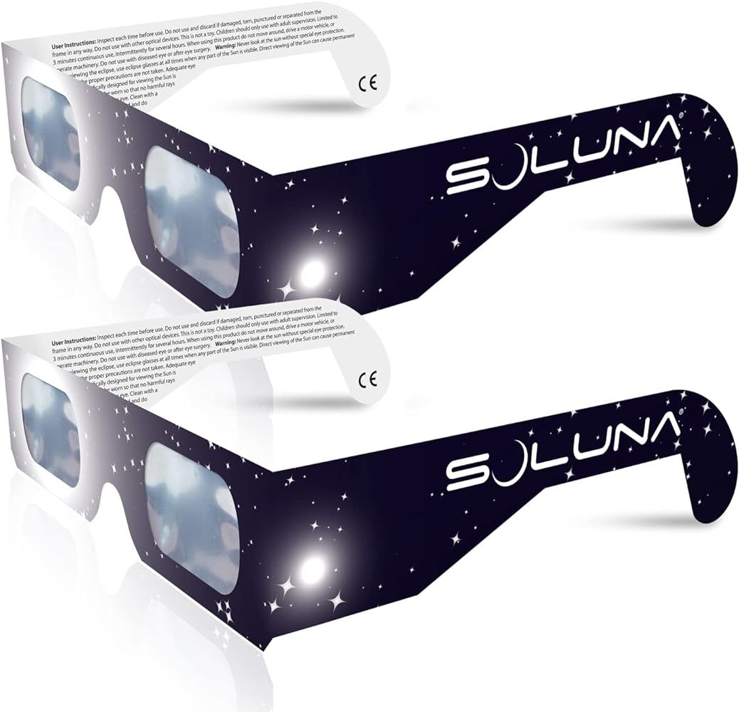 Soluna Solar Eclipse Glasses - CE and ISO Certified Safe Shades for Direct Sun Viewing - Made in ... | Amazon (CA)