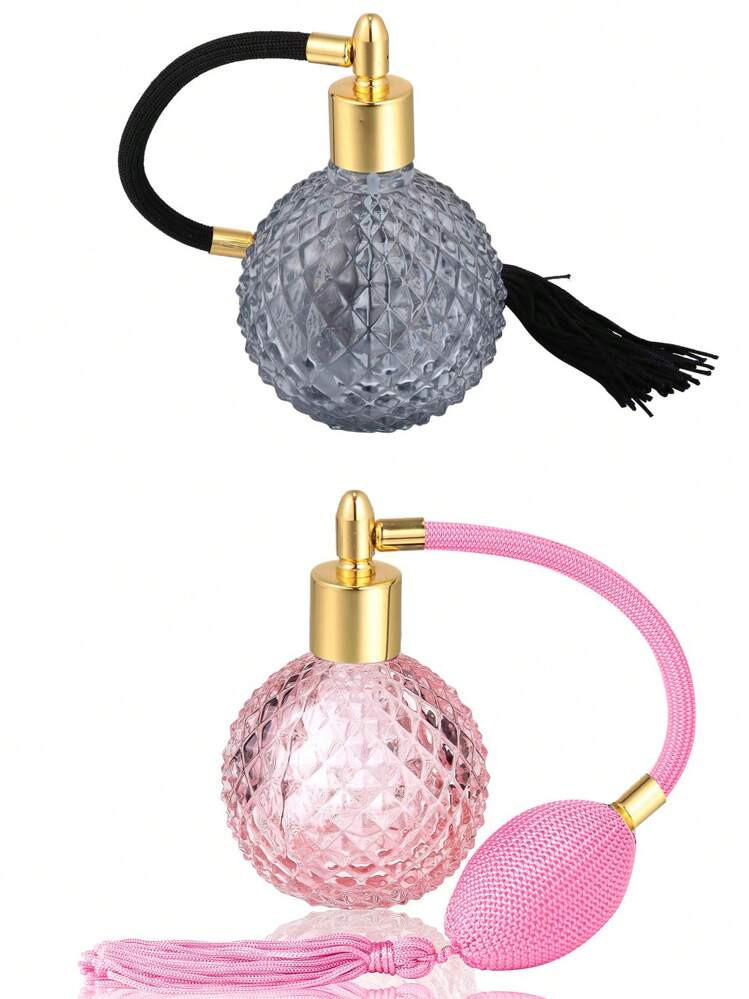 Vintage Perfume Spray Bottle 100ml Pink Vintage Refillable Perfume Bottle With Long Tassel | SHEIN