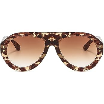 Popular Fashion Pilot Sunglasses Women Shades UV400 Retro Rivets Decoration Gradient Trending Men... | Amazon (US)