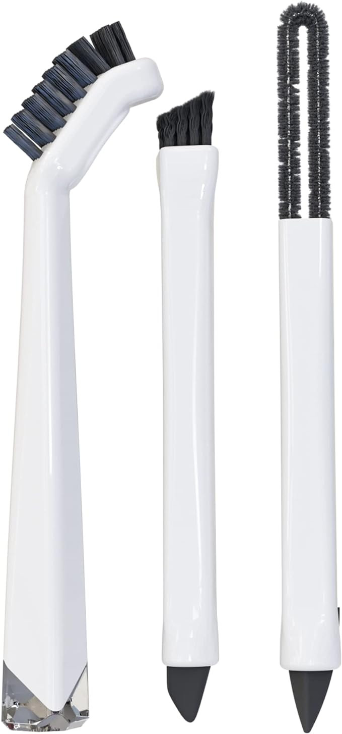 Small Cleaning Brush Set 3pcs—Crevice Brushes for Cleaning—Scrub Brushes Set with Silicone Ti... | Amazon (US)