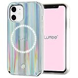 LuMee Halo by Paris Hilton - Holographic - Light Up Selfie Case for iPhone 12 Mini (5G) - Front & Re | Amazon (US)