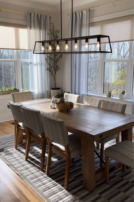 Create a family friendly dining space using an indoor/outdoor rug and an extendable table so you are always ready for Sunday Dinner. 

#LTKfamily #LTKhome #LTKstyletip