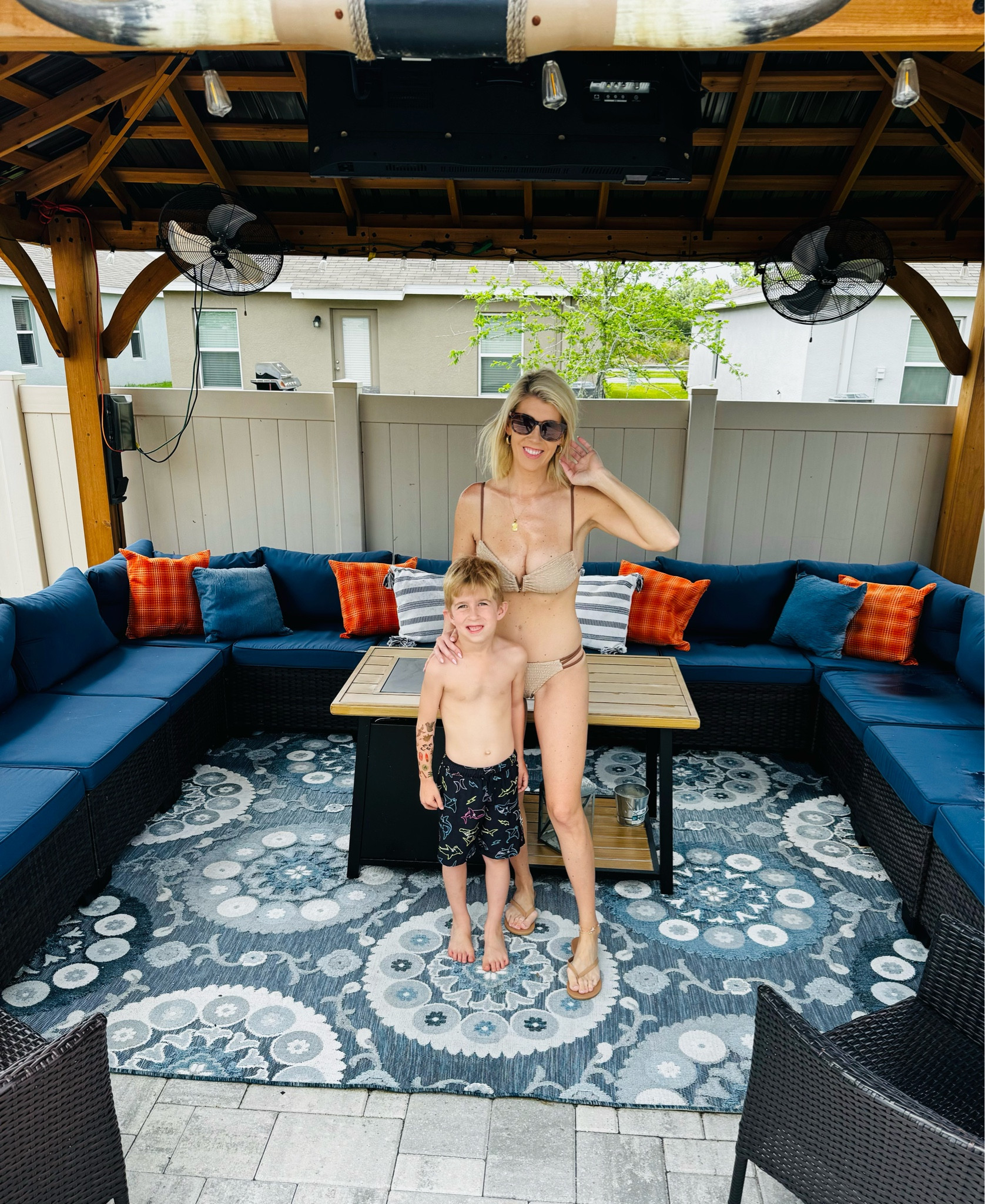 The 16x12 was the perfect size gazebo. We love how sturdy it is and it even has electric so you can charge your phone.

#LTKhome #LTKswim #LTKSeasonal