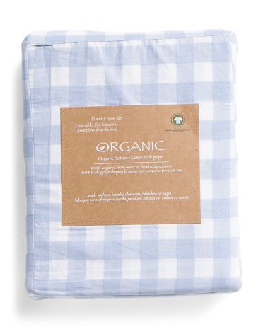Organic Cotton Gingham Duvet Set | Marshalls