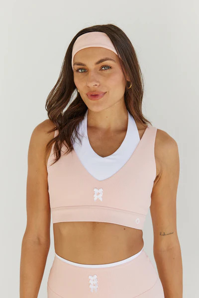 Astoria Seamless Ribbed Barre Headband - Baby Pink | astoria activewear