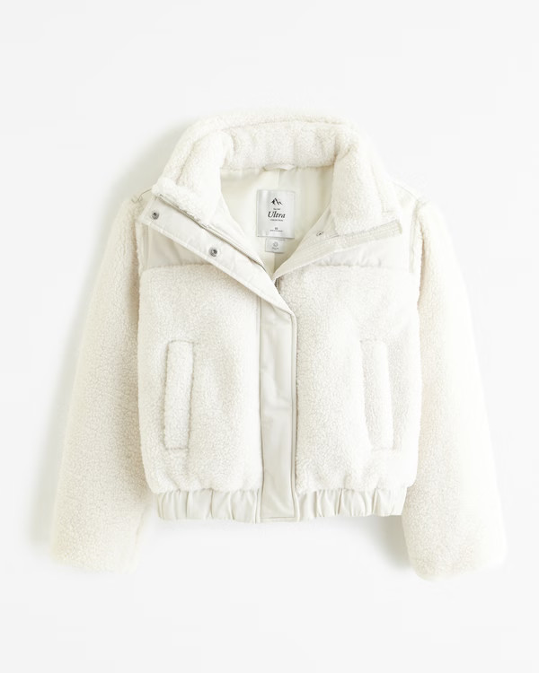 Women's Sherpa Ultra Mini Puffer | Women's Coats & Jackets | Abercrombie.com | Abercrombie & Fitch (US)
