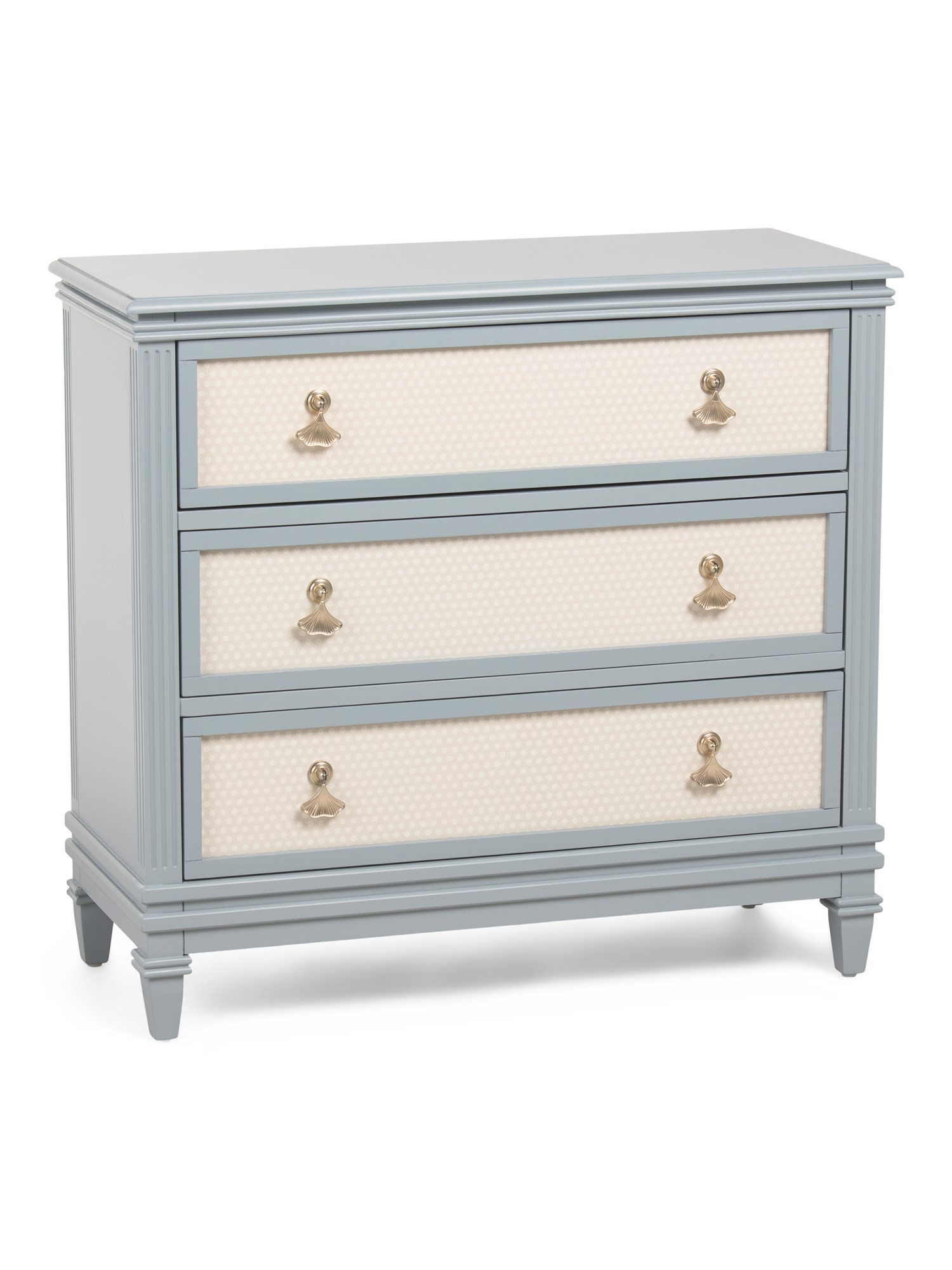 34x31.75 3 Drawer Chest With Cane Detail | TJ Maxx