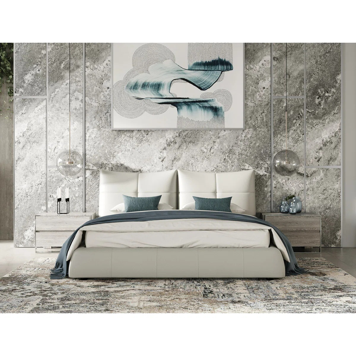 Naimat - Modern Leather Bed | Wayfair North America