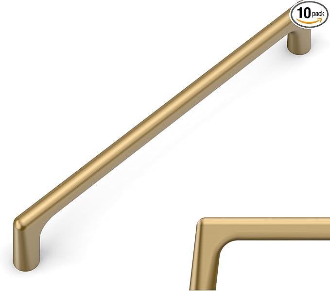 Amerdeco 10 Pack Champagne Bronze Cabinet Pulls 6.3 Inch(160MM) Hole Centers Kitchen Cabinet Hand... | Amazon (US)