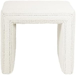 HomePop Modern Channel Tufted Ottoman|Homepop Home Décor|Ottoman for Living Room & Bedroom - Cre... | Amazon (US)