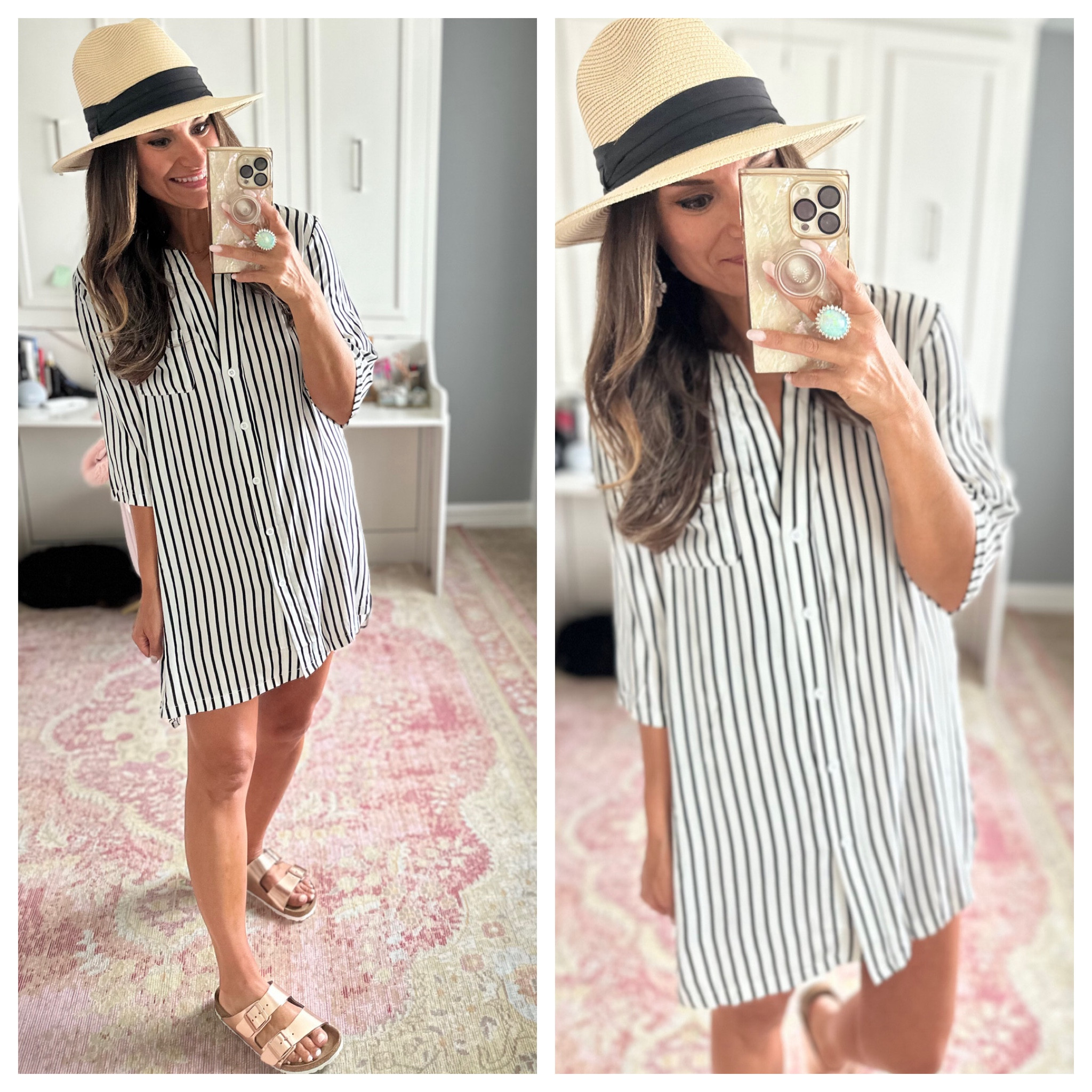 Striped coverup for summer - Everything is true to size. Wearing a small in the coverup.

#LTKStyleTip #LTKSwim #LTKTravel
