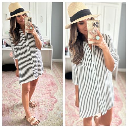 Striped coverup for summer - Everything is true to size. Wearing a small in the coverup.

#LTKStyleTip #LTKSwim #LTKTravel