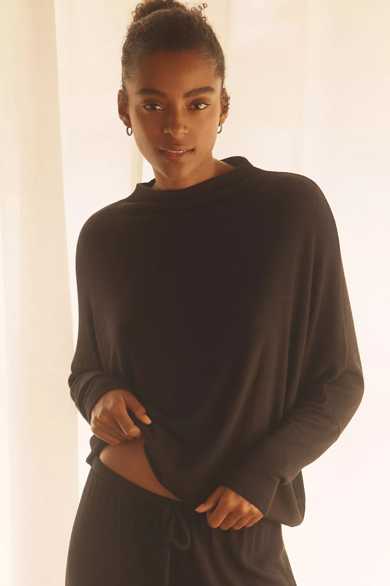 Eberjey Cozy Time Long-Sleeve Mock-Neck Top | Anthropologie (US)