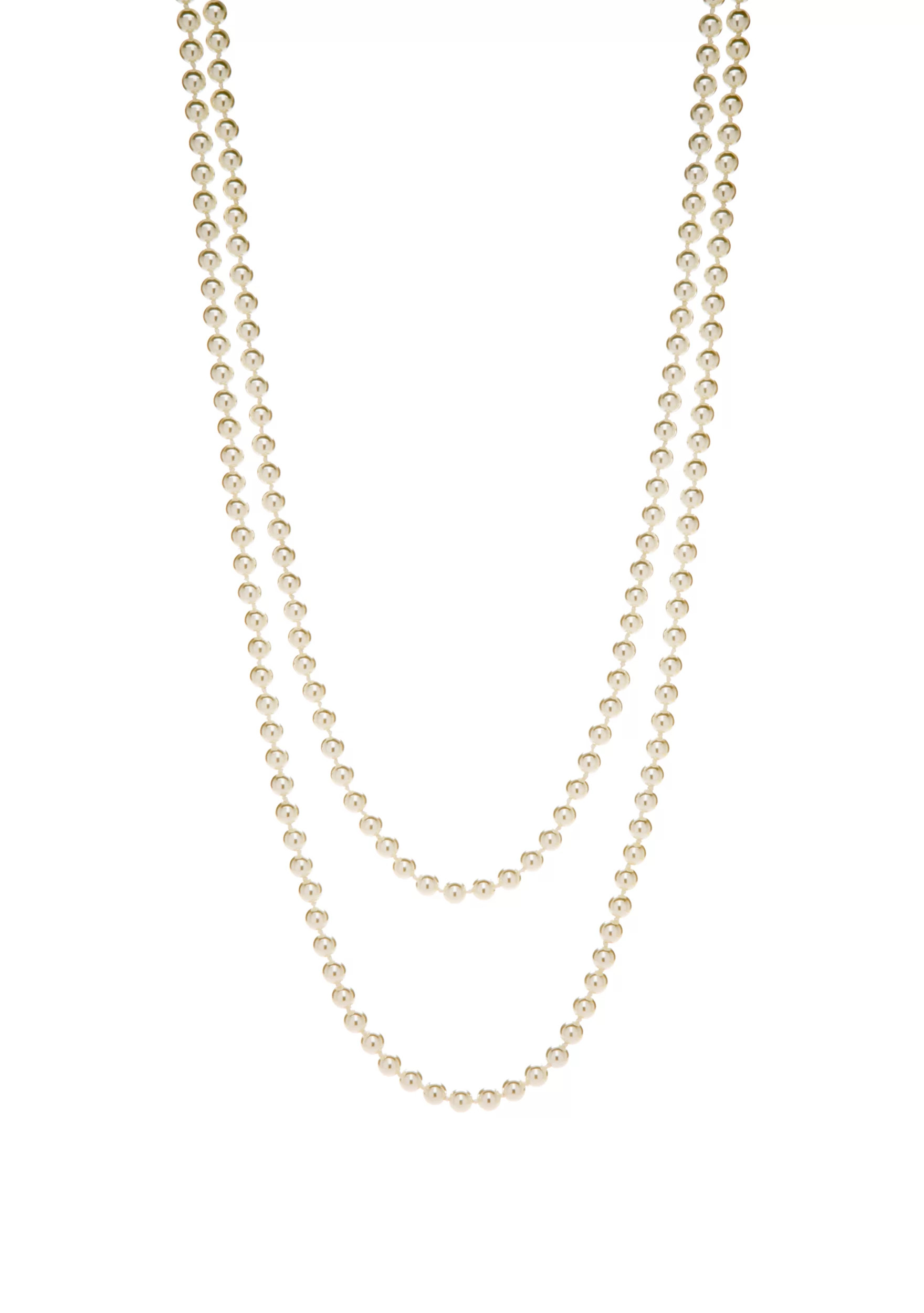 72 Inch White Pearl Necklace | Belk