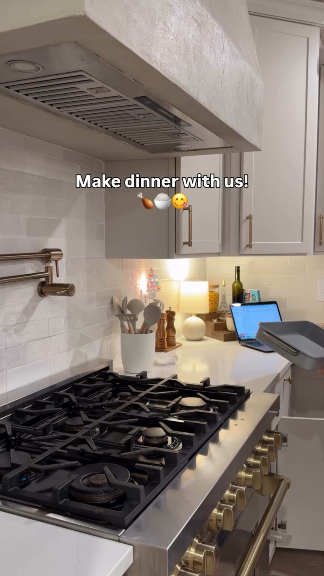 Daddy and AJ are at hockey for Jordan’s helping me make dinner 🥰