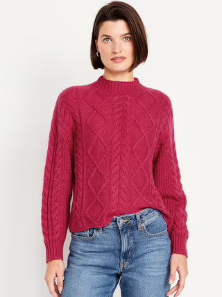 SoSoft Crop Cable-Knit Sweater | Old Navy (US)