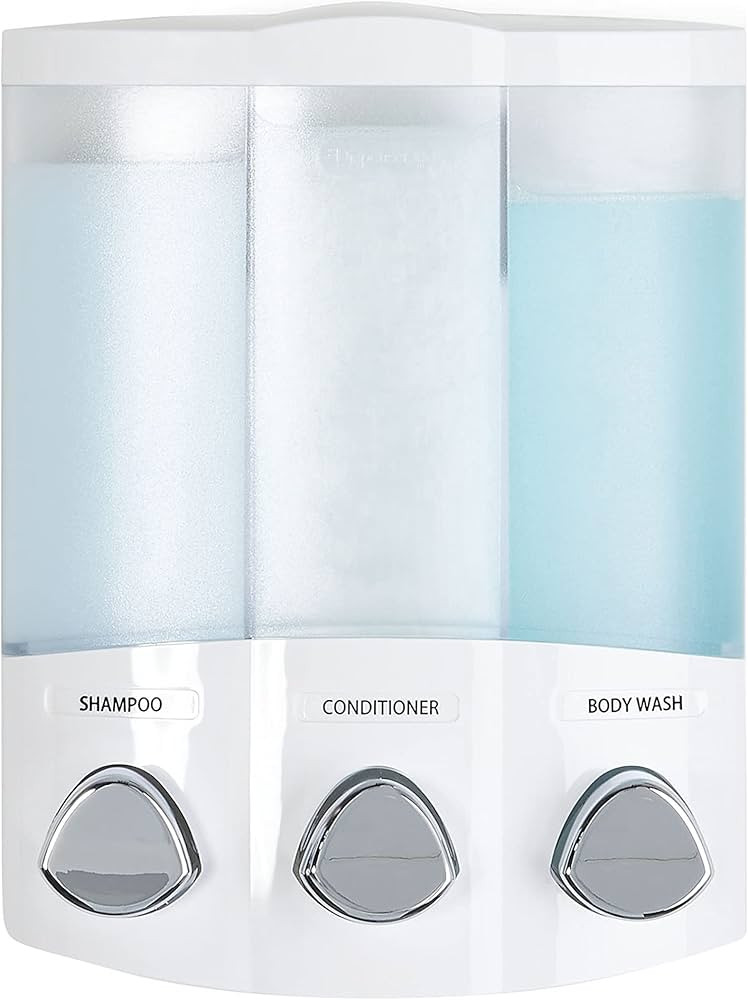 Better Living Products, White 76354 Euro Series TRIO 3-Chamber Soap and Shower Dispenser | Amazon (US)
