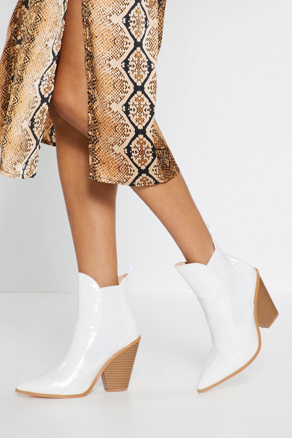 High on Our Priorities Faux Leather Western Boots | NastyGal (US & CA)