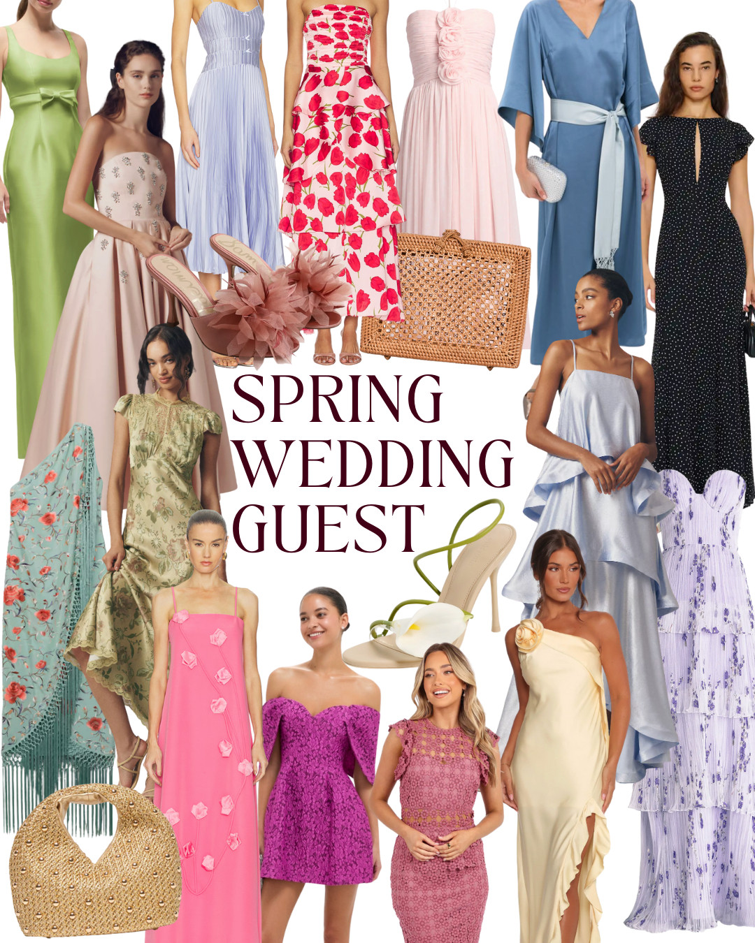 Spring wedding guest dresses and more 

Do I have a spring wedding to attend? No. But I do know what I’d wear if I did. Florals and pastels have me in an absolute chokehold rn. I Also a moment for those Cult Gaia calla lily shoes. DEAD. They are perfection. Here are my faves for all things spring wedding guest dresses and more. 

[Reformation dress, polka dot dress, flutter sleeves, high neck, keyhole cutout, Mac Duggal, Strapless Embellished A-Line Gown, green floral Satin Lace Maxi Dress, light blue Tiered Maxi Dress, Fit-and-flare, Sweetheart neckline, off the shoulder, floral jacquard dress, ASYMMETRICAL DRESS WITH EMBROIDERED FRINGES, pink satin Kitten Heel Sandal, Handbag Gold Raffia, Woven rattan clutch, Cult Gaia, Dolce Vita shoes, spring fashion, wedding guest outfits, blue satin tie dress, Alfred Sung Dress, green Satin Sheath Gown, Elliot dress, As it May Dress, Rosette-Detail Polka Dot Gown, Dress the Population, purple Floral Tiered Bustier Gown, butter yellow Rosette One Shoulder Dress]   

 #LTKSeasonal #LTKWedding