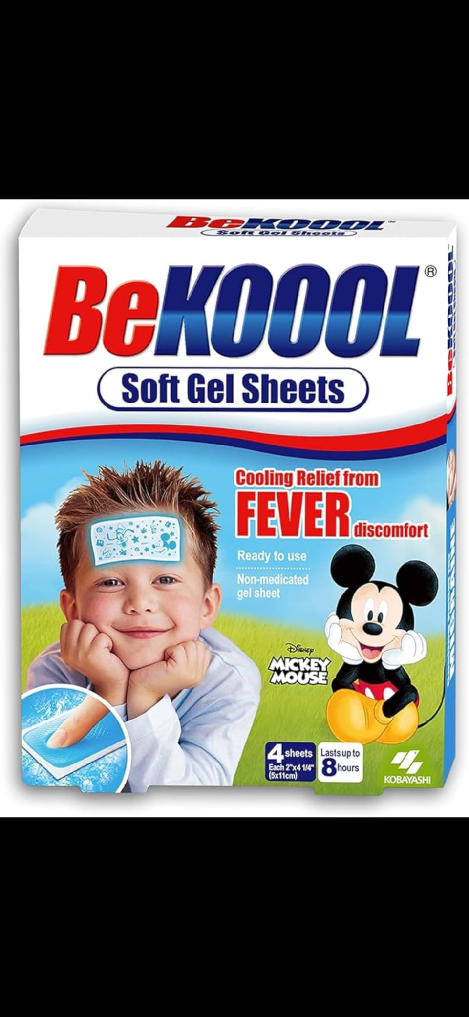 BEKOOOL Soft Gel Sheets for Kids for Cooling Relief from Fever discomfort | 4 Count | Amazon (US)