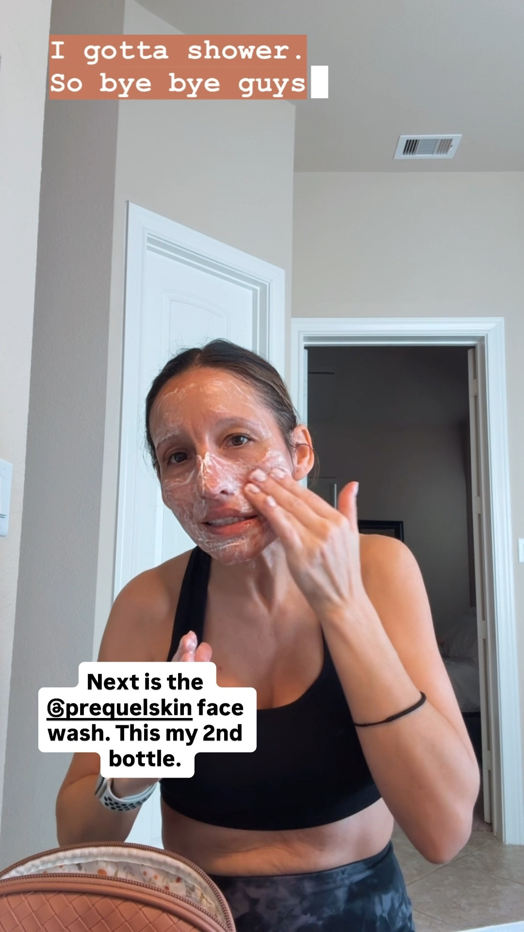 Skincare routine post workout. 
First I use the Centella face oil , then prequel Gleanser, and on my chest and back this cerave product. 
Sports bra is crazy comfy. 
I’ve got oily skin and this combo helps  

#LTKBeauty #LTKmorningroutine #LTKstorytime