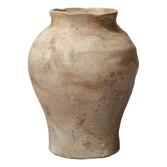 Maklaine Handmade Antique Ceramic Decorative Vase in Hazelnut Brown | Walmart (US)