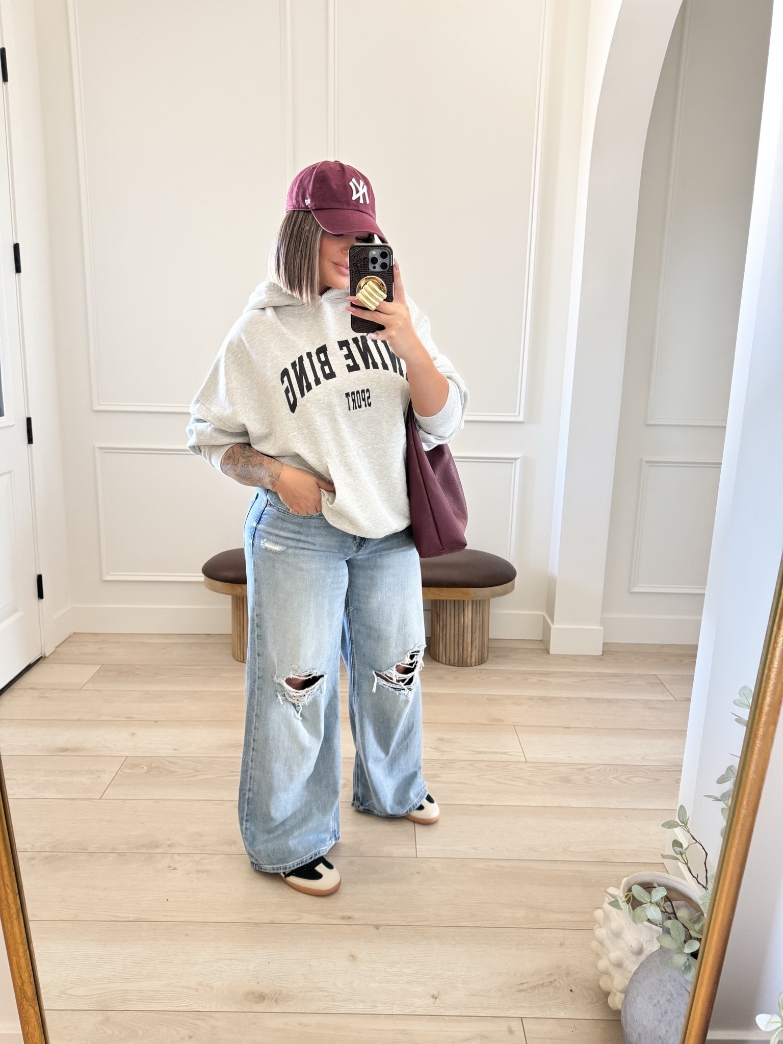 Jeans on major sale today- last day of Labor Day sale so I would grab them now. 

Jeans 12 long 
Sweatshirt xl