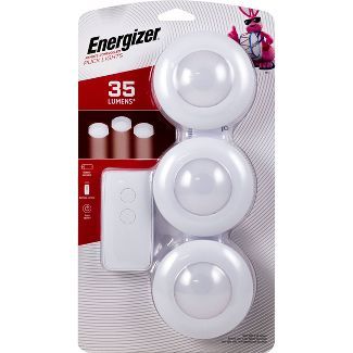 Energizer 3pk LED Puck Cabinet Lights Wireless with Remote White | Target
