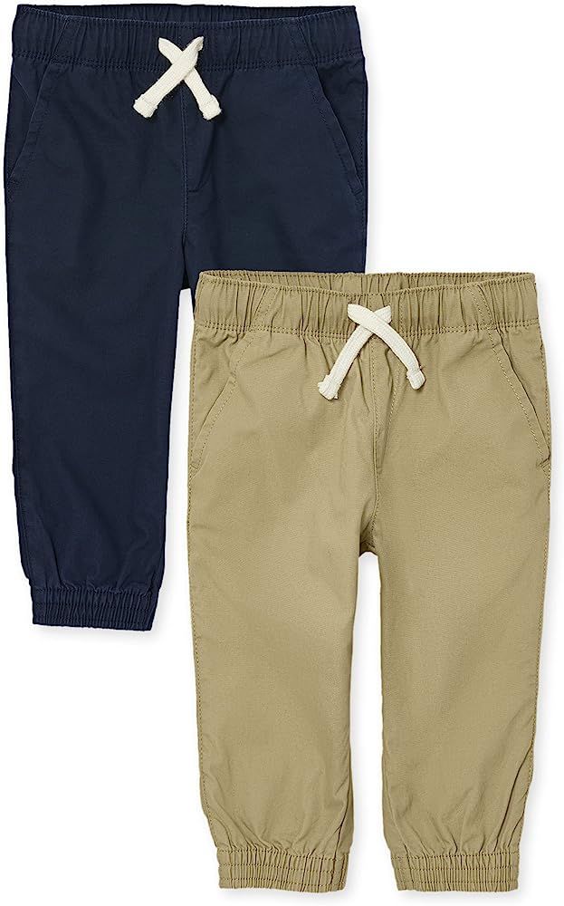 The Children's Place Baby Boys' and Toddler Stretch Pull on Jogger Pants | Amazon (US)