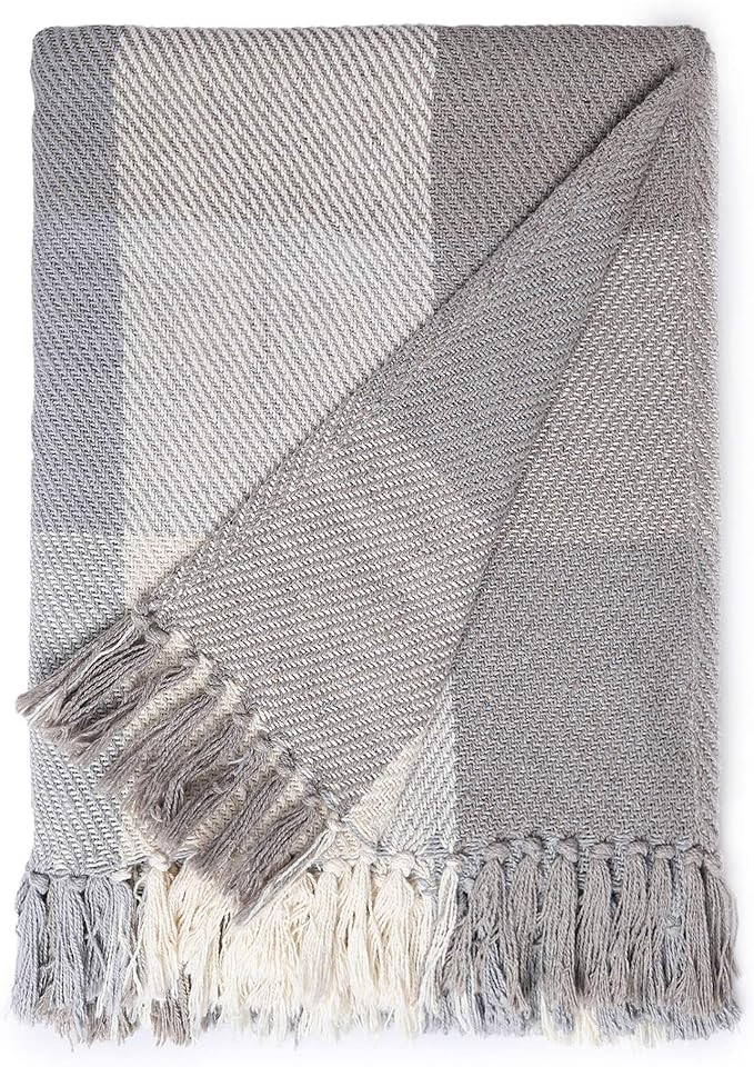 Amazon.com: REDEARTH Classic Throw Blanket -Herringbone Medium Weight Soft Lap Blanket for Sofa B... | Amazon (US)