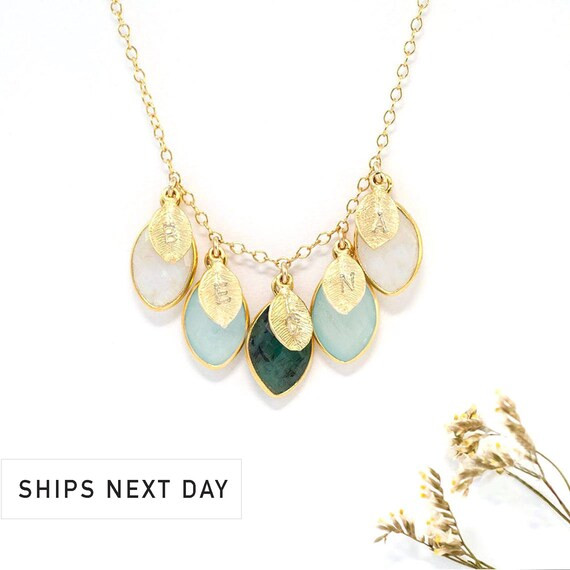 Customized Family Birthstone Necklace Personalized Initial | Etsy | Etsy (US)