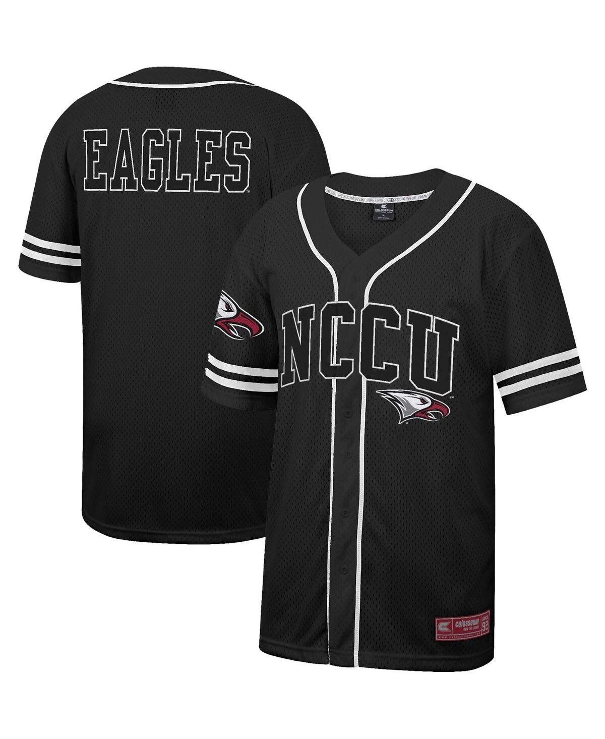 Men's Colosseum Black North Carolina Central Eagles Free Spirited Mesh Button-Up Baseball Jersey - Black | Macy's