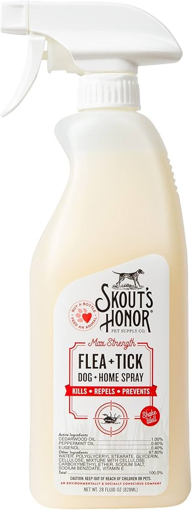 Skout's Honor Flea and Tick Dog & Home Spray - Natural Peppermint & Cedarwood Formula, Helps to P... | Amazon (US)