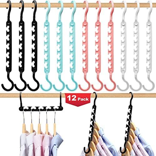 Amazon.com: 12-Pack-Closet-Organizers-and-Storage,Closet-Organizer-Hanger for Heavy Clothes,Sturd... | Amazon (US)
