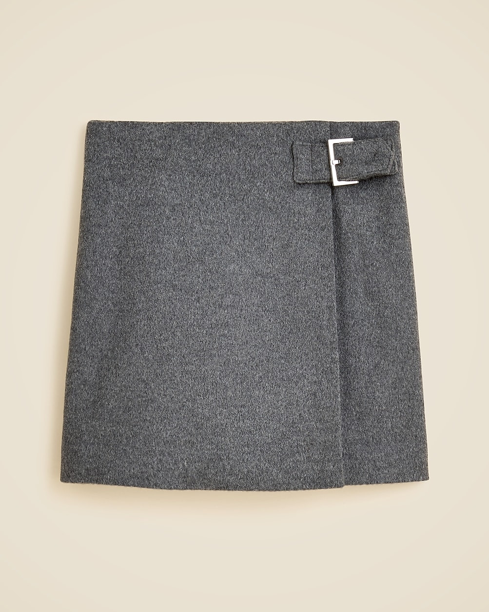 Collection wool-cashmere blend mini skirt with buckle detail | J. Crew US