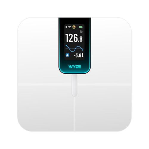 Wyze Scale Ultra, Smart Scale with 4.3" Color Display, Digital Bathroom Scale for Body Weight BMI Muscle Mass Composition, Wi-Fi & Bluetooth Body Fat Scale with Heart Rate- White | Amazon (US)
