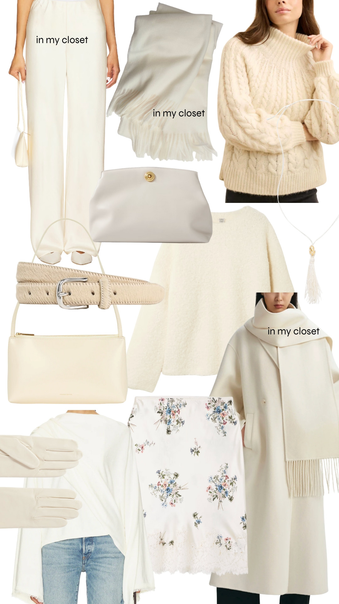 Winter white edit ❄️

winter whites, white pants, white scarf, white coat, white sweater, winter white outfits 

 #LTKSeasonal