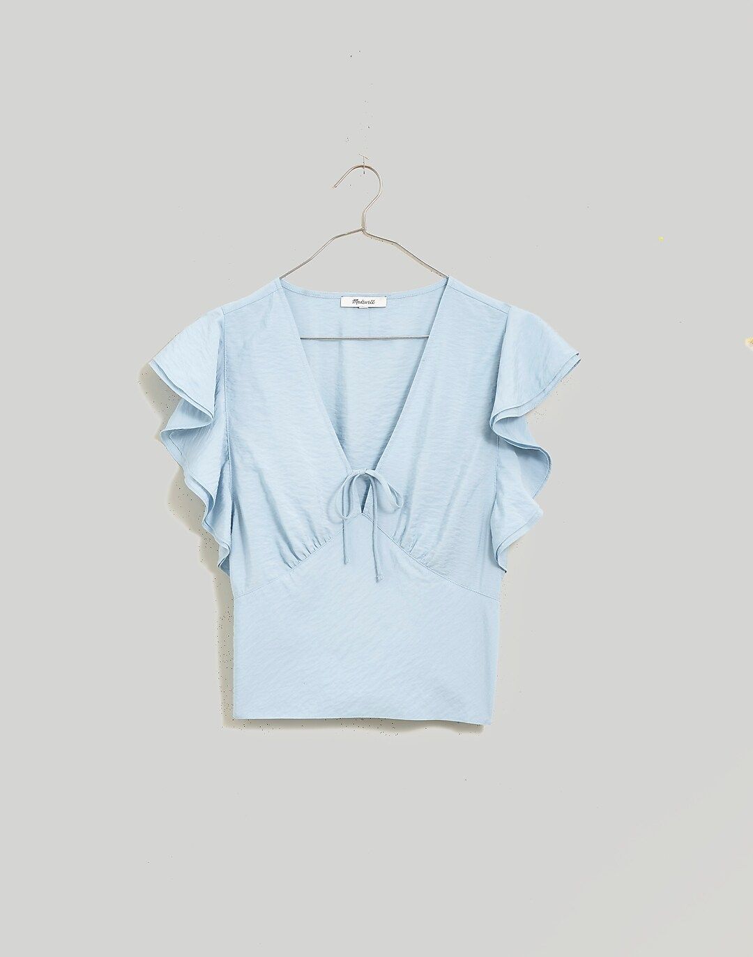 Tie-Front Flutter Sleeve Top | Madewell