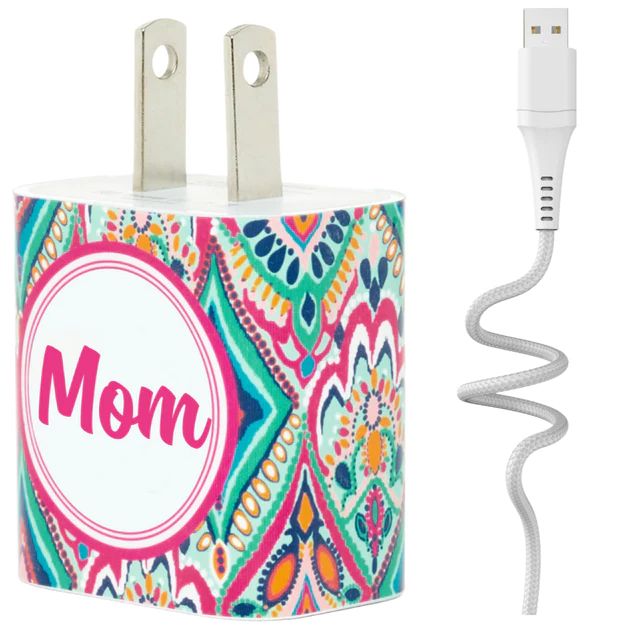 Mom Teal Paisley Gift Set | Classy Chargers