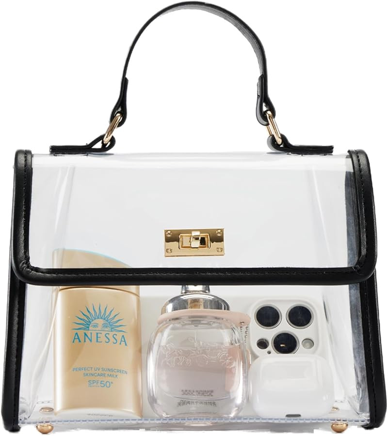 Clear Bag For Stadium Approved, Clear Purse, Trendy Gift, Shoulder Bag & Fashion Handbags | Amazon (US)